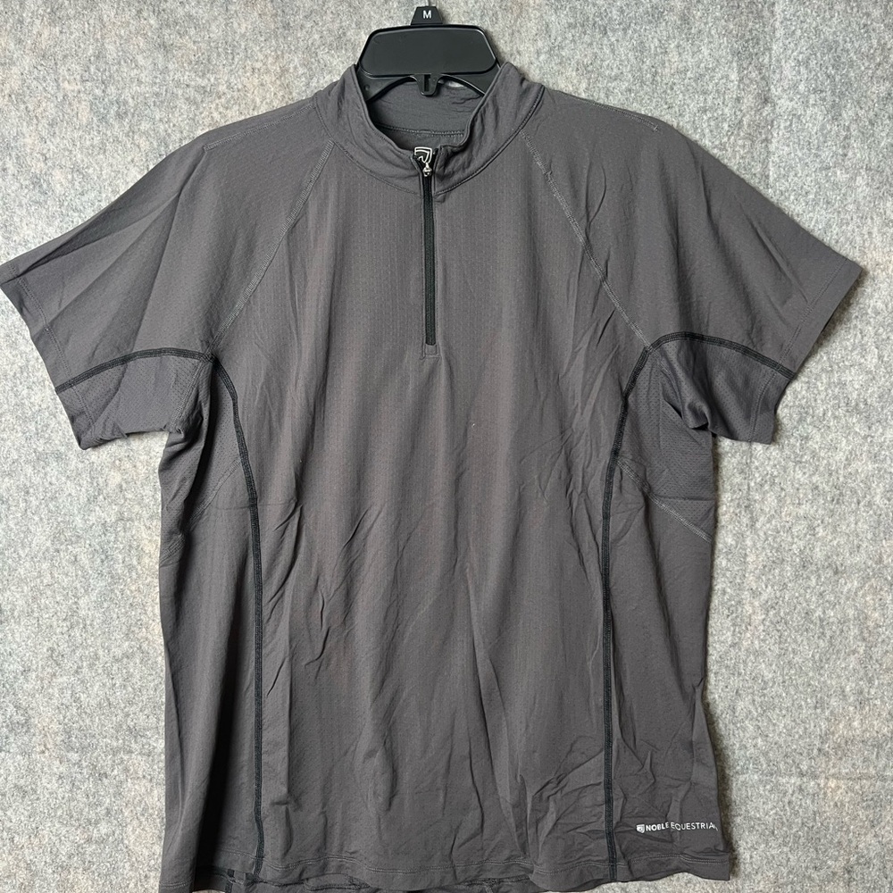 Noble Equestrian Men 2XL Men's Gray‎ Performance horse ridding Shirt